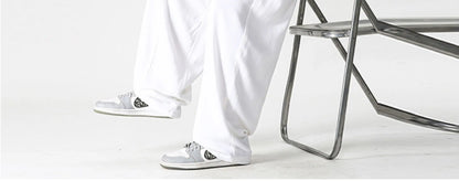 Summer Wide Leg Pants Men's Cotton Linen Harun Loose Pants Men Casual Elastic Waist Circumference Lantern Trousers Plus Size 5XL