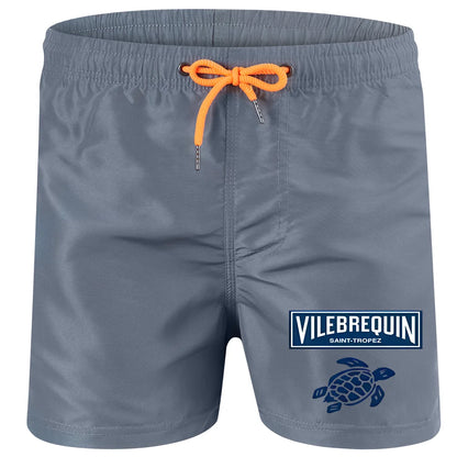 2025 new luxury beach shorts quick-drying men's swimsuit summer swimming trunks sports fitness running three-quarter pants men's