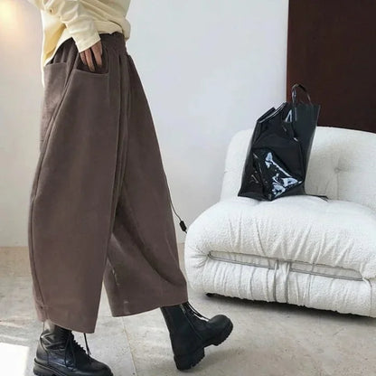 2023 Autumn Casual Harem Pants Women Cotton High Waisted Trousers Retro Loose Bloomers Women's Oversize Pants Baggy Sweatpants