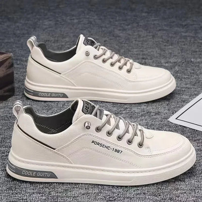 Trendy Versatile Cloth Shoes Men's Spring New Breathable White Shoes Men's Sports and Leisure Board Shoes Trendy Shoes
