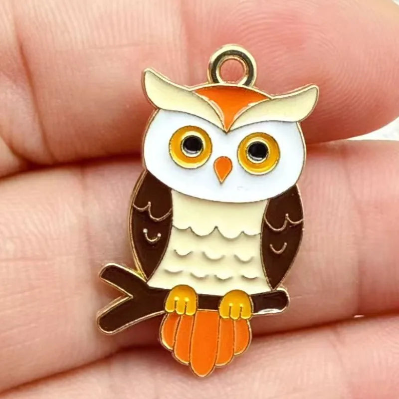 10pcs/16pcs Enamel Thanksgiving Cake Pumpkin Sunflower Charms for Earrings Bracelets Pendants Making DIY Jewelry Accessories