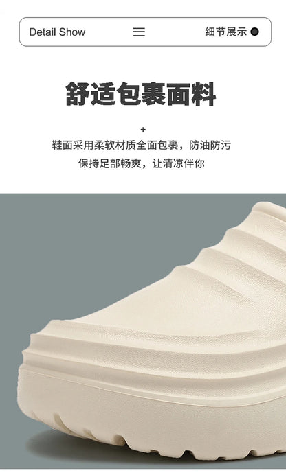 Summer Chef Shoes Anti Slip and Oil Proof Work Shoes Lazy Slippers Casual Trendy Slipper One Step Fashion Garden Shoes For Beach