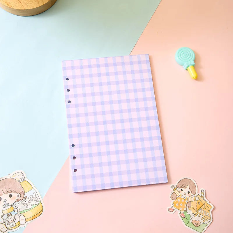 A5 A6 Loose Leaf Notebook Refill Spiral Binder Inner Page Diary Weekly Monthly Planner To Do List Line Dot Grid Inside Paper