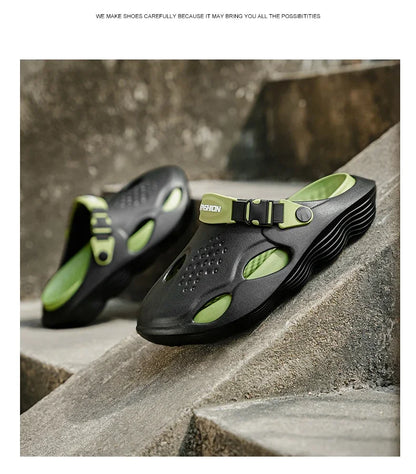Summer Sandals Men New Fashion Cave Shoes Comfortable Soft Sole Outdoor Indoor Men's Garden Clogs Beach Shoes Slippers