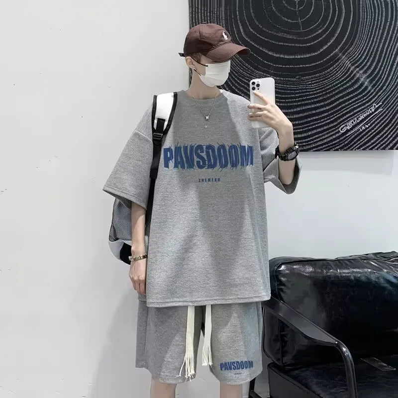 TZ18 4XL Summer New Men's Round Neck Short Sleeved T-shirt Wrinkle Resistant And Breathable Top Texture Fabric Leisure Versatile
