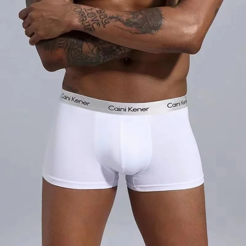 4/5Pcs/Men's Shorts Fashion Sexy Underwear Boxer Milk Silk Soft Fabric Men's Underwear Boxer Comfortable Breathable Boxer Shorts
