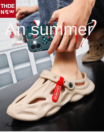 Summer Men Slippers Comfortable Platform Outdoor Sandals 2023 Beach Slippers Flip Flops Male Indoor Home Slides Bathroom Shoes