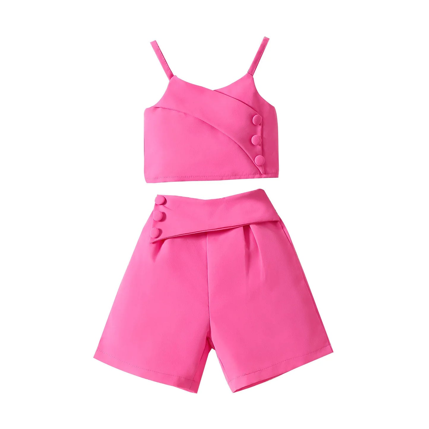Toddler Kids Baby Girls Clothes Sets Strap Sleeveless Vest Tops Shorts 2PCS Summer Outfits Fashion Girls Clothes Set 0-6Years