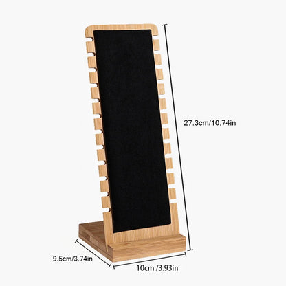 Bamboo Jewelry Display Stand Necklace Display Stand Wooden Multiple Necklace Easel Showcase Display Holder for Necklaces
