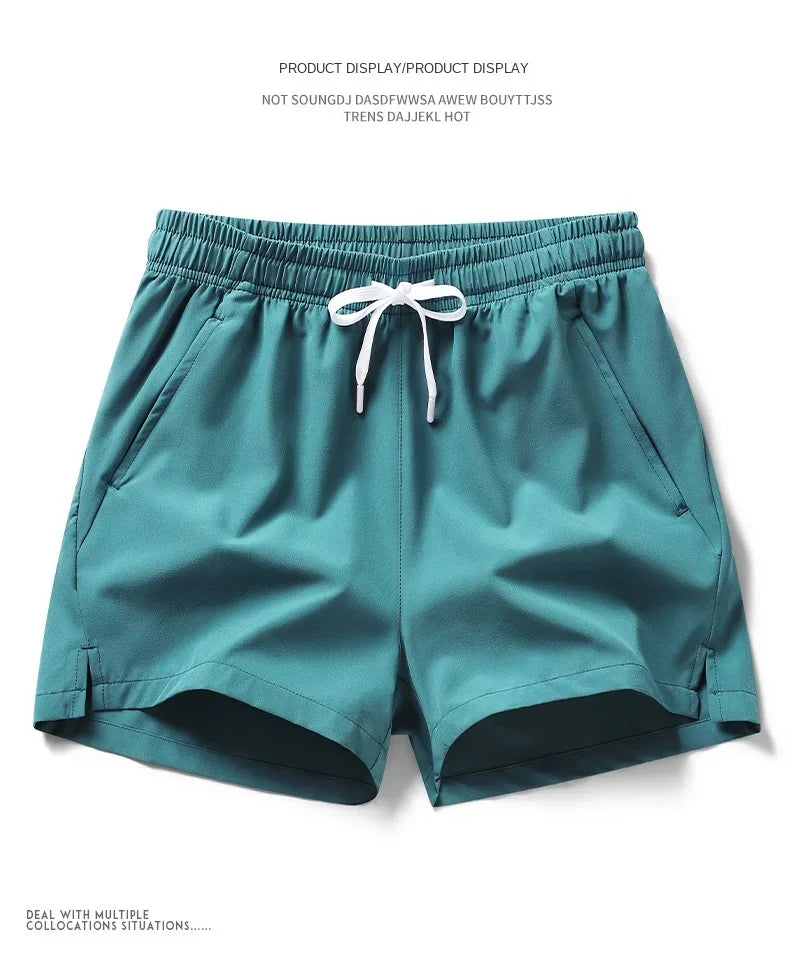 Summer Mens Sports Sweatpants casual Shorts Pockets Basic Solid Color Lightweight Pants Jogging Beach Shorts Men