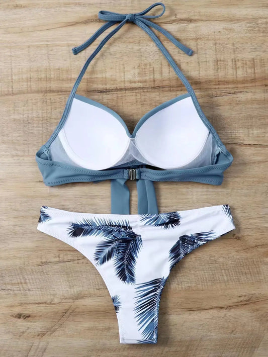 Brazilian Thong Bikinis 2025 Women Push Up Swimsuit Printed Sexy Swimwear Female Beachwear Bathers Bathing Swimming Swim Suit