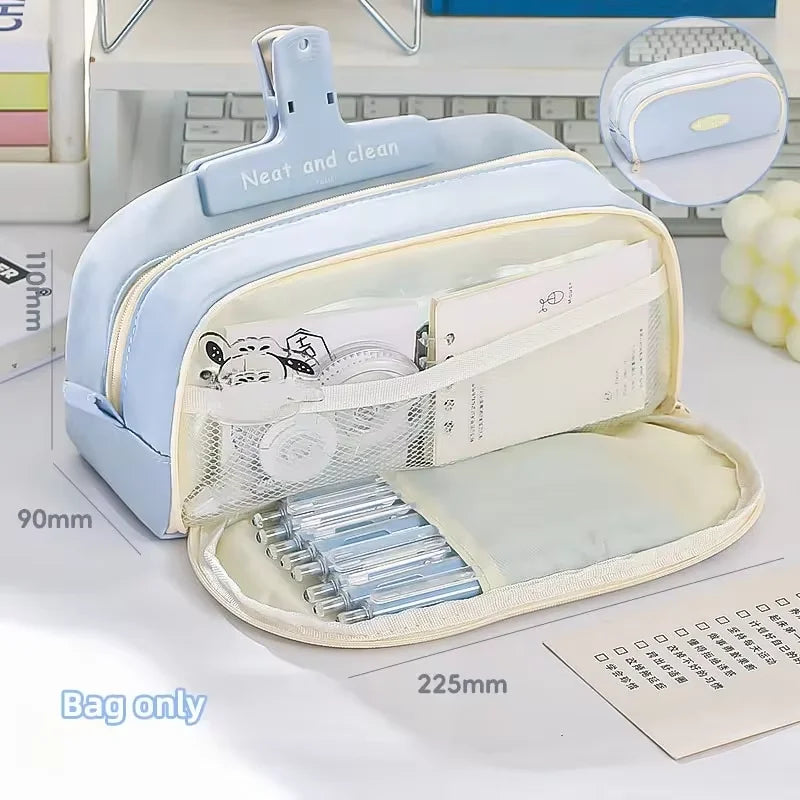 Stylish and Practical Pencil Bag with Large Capacity and Multiple Sections for Stationery Storage Pencil Case Back To School