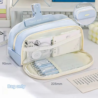 Stylish and Practical Pencil Bag with Large Capacity and Multiple Sections for Stationery Storage Pencil Case Back To School