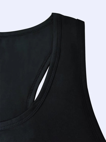Summer Plus Size Women's Tank Tops Letter Print Loose Low Cut Tops Fashion Ladies Black Oversize Camisole Vest for Women