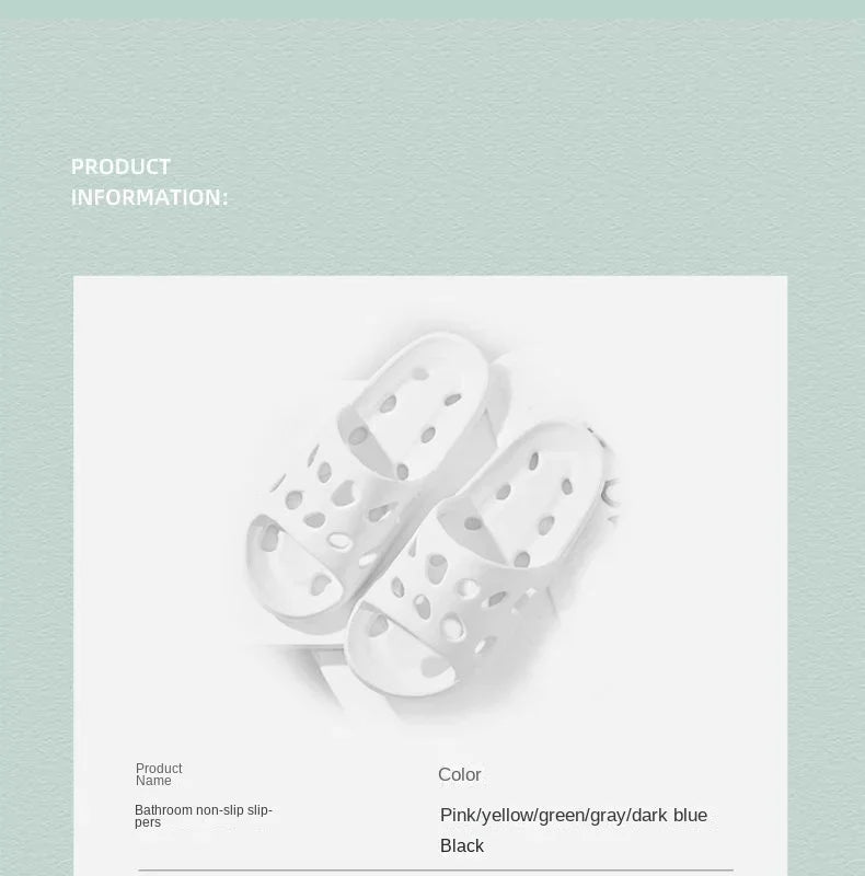 Bathroom Slippers Women Leaking Sandals Cheese Slides Summer Eva Shoes For Men Soft Anti-Slip Flip Flops Couples Indoor Slipper