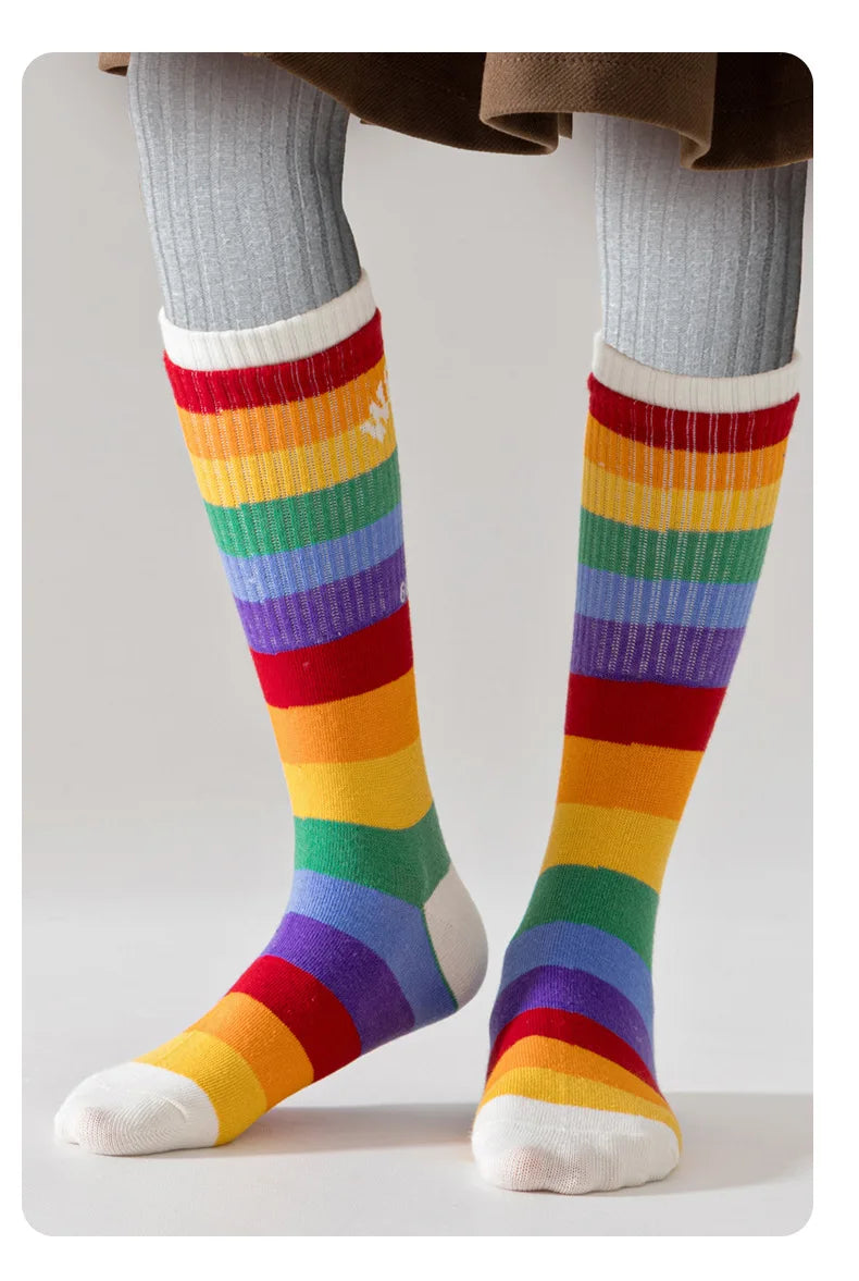 4 Pairs Children's Long Socks Boys Geometric Tennis Socks Soccer Socks Autumn Winter Teenager Basketball Socks Knee Sock