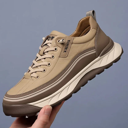 2025 High Quality Brand Men's Leather Casual Shoes Outdoor Hiking Shoes Anti Slip Wear-resistant Men's Hiking Shoes Breathable