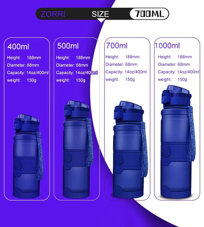 700ML Portable Water Bottle Motivational Sports Water bottle with Time Marker Leakproof Cup for Outdoor Sport Fitness BPA Free