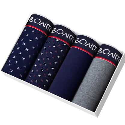 4pcs Boxers Men's Panties Underpants Man Boxer Underwear Cotton for Male Underpants Man Cotton Large Size Lot Soft