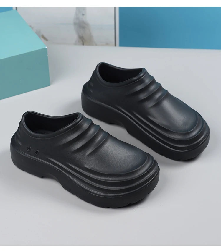 Summer Chef Shoes Anti Slip and Oil Proof Work Shoes Lazy Slippers Casual Trendy Slipper One Step Fashion Garden Shoes For Beach