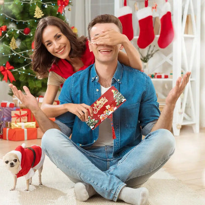 10-Slot Christmas Money Bag Christmas Surprise Party Money Box Card Clip Thanksgiving Birthday Gifts