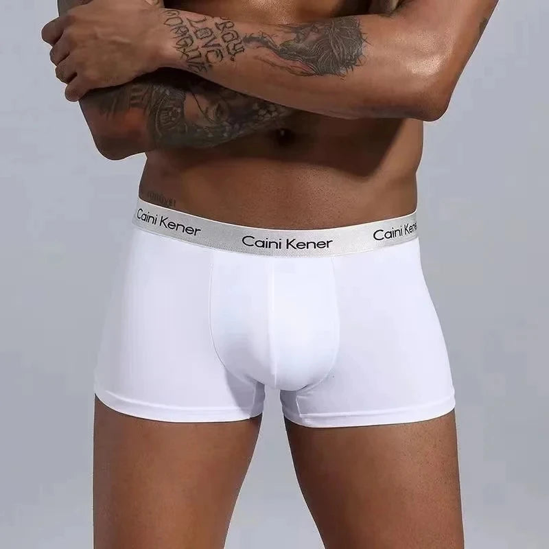 4/5Pcs/Men's Shorts Fashion Sexy Underwear Boxer Milk Silk Soft Fabric Men's Underwear Boxer Comfortable Breathable Boxer Shorts