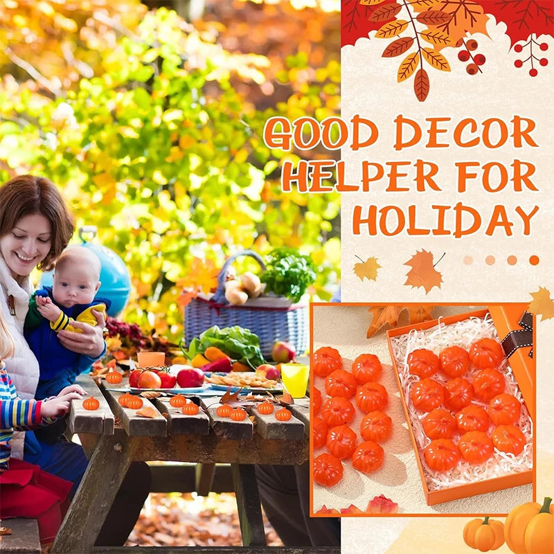 10/20Pcs Artificial Pumpkin Vegetable for Thanksgiving Decoration Harvest Autumn Home Room Decor Dining Table Center Ornament