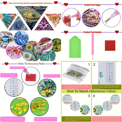 5D DIY a cartoon animal diamond painting kit suitable for Thanksgiving Christmas decoration gift irregular diamond kit craft