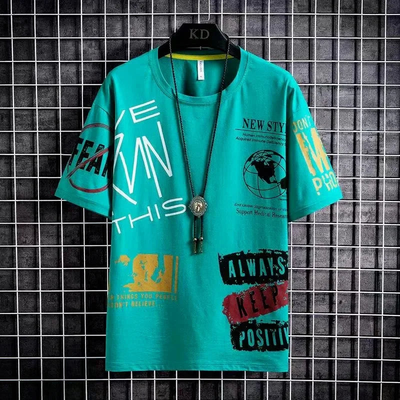 Suits for men Summer Casual Short Sleeve T-shirt + Shorts Sets sweatpants Anime Sporty Two-piece Stylish Sport Outfit T-shirts