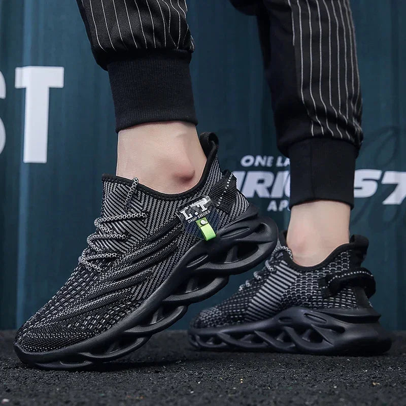 YRZL Casual Sneakers Men's Runing Shoes Outdoor Big Size Lightweight Breathable Mesh Increase Comfortable Sports Shoes for Men