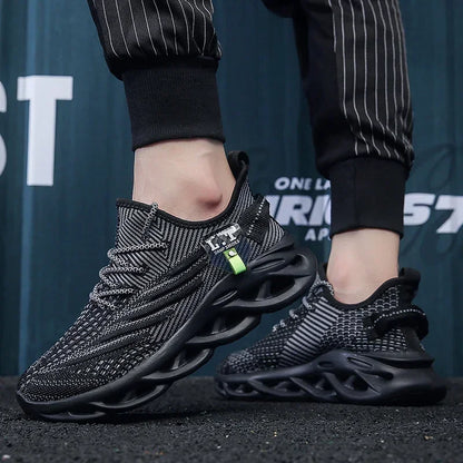 YRZL Casual Sneakers Men's Runing Shoes Outdoor Big Size Lightweight Breathable Mesh Increase Comfortable Sports Shoes for Men