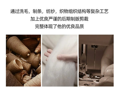 2024 Autumn/Winter New Double sided Woolen Coat High end Fabric Korean Edition Fashion Pure Handmade Woolen Coat Work Style