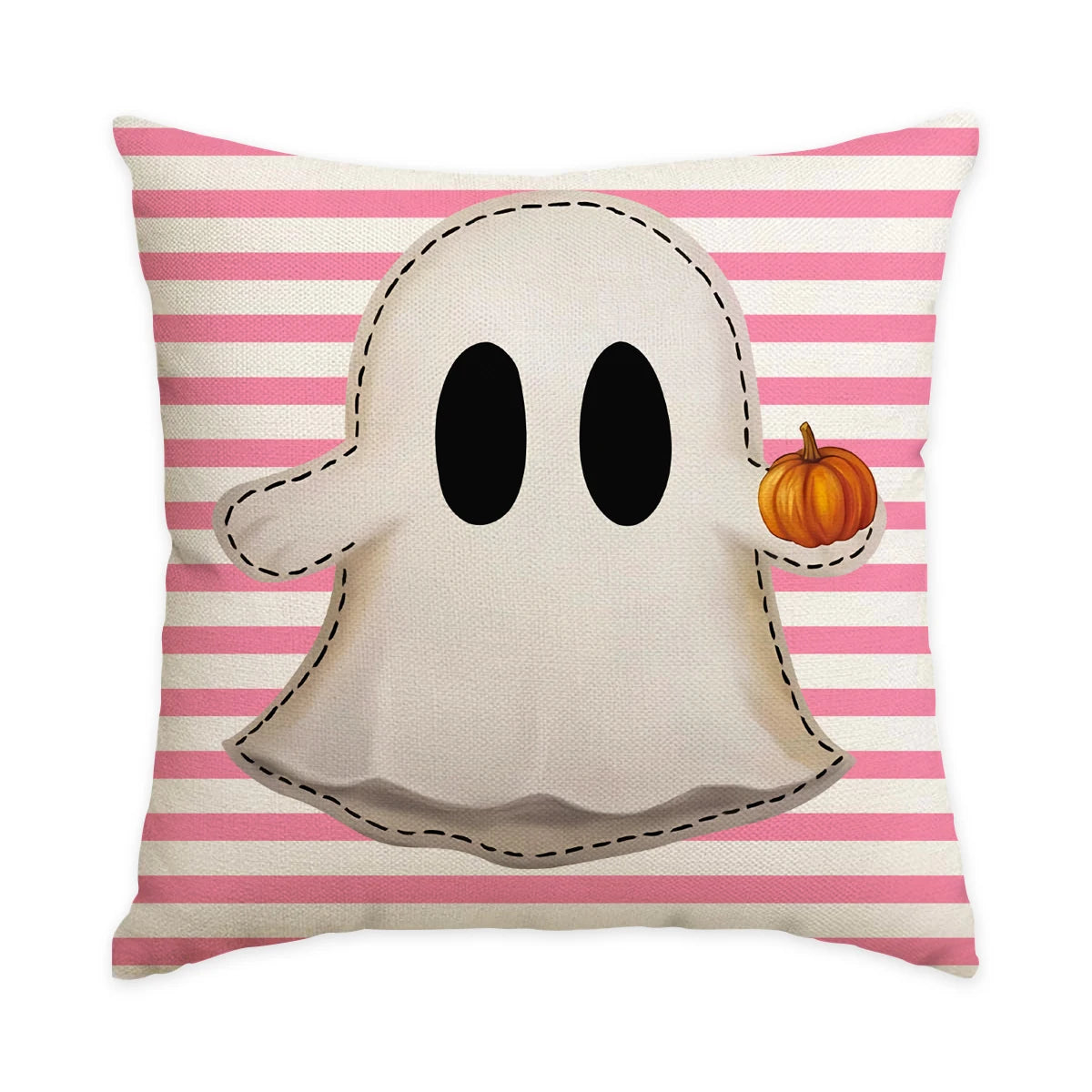 1/4pcs Halloween Pillow Cover, Halloween Night Cute Ghost Cushion Cover, Decorative Sofa, Living Room, Bedroom Cushion Cover