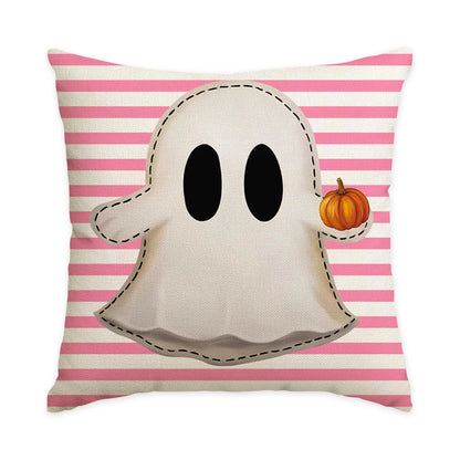 1/4pcs Halloween Pillow Cover, Halloween Night Cute Ghost Cushion Cover, Decorative Sofa, Living Room, Bedroom Cushion Cover