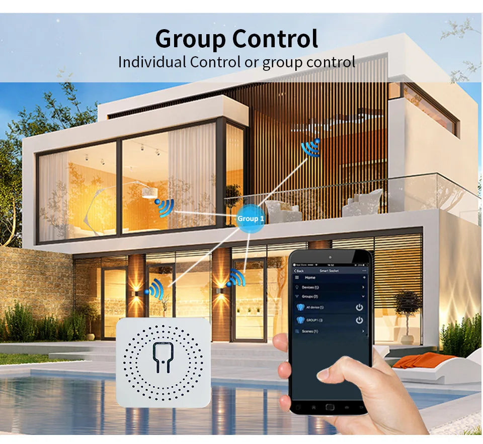 10 Pcs Smart Wi-Fi Switch Work With CozyLife APP Remote & Voice Control (Alexa/Google Home),16A Smart Wi-Fi Power Controller