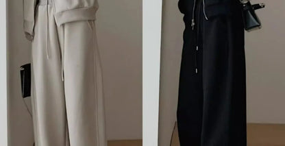Autumn/Winter 2024 New Tea Matching Women's Clothing Set Plus Size Elegant Casual Salt System Sweatshirt Two-Piece Suit