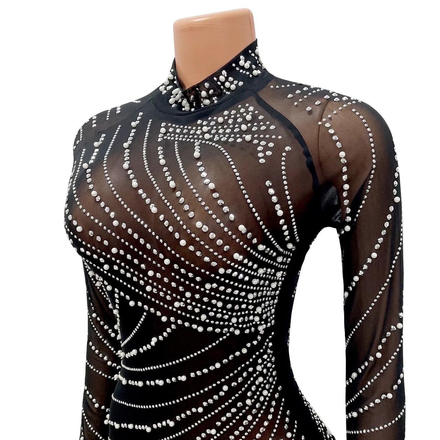 2022 Summer Fashion Sexy Tassel Mesh Embroidered Dress Women Irregular Short Skirt Mid-waist