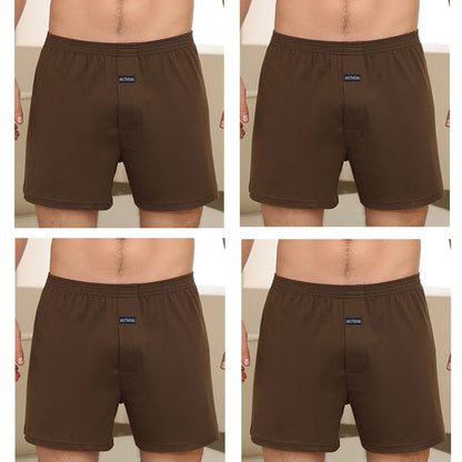 4pcs Male Arrow Pants Men Cotton Boxers Shorts Loose Mid-Waisted Men's Plus Size Underwear Homewear Comfortable Panties
