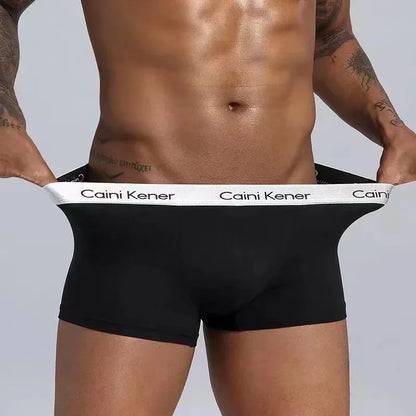 4/5Pcs/Men's Shorts Fashion Sexy Underwear Boxer Milk Silk Soft Fabric Men's Underwear Boxer Comfortable Breathable Boxer Shorts