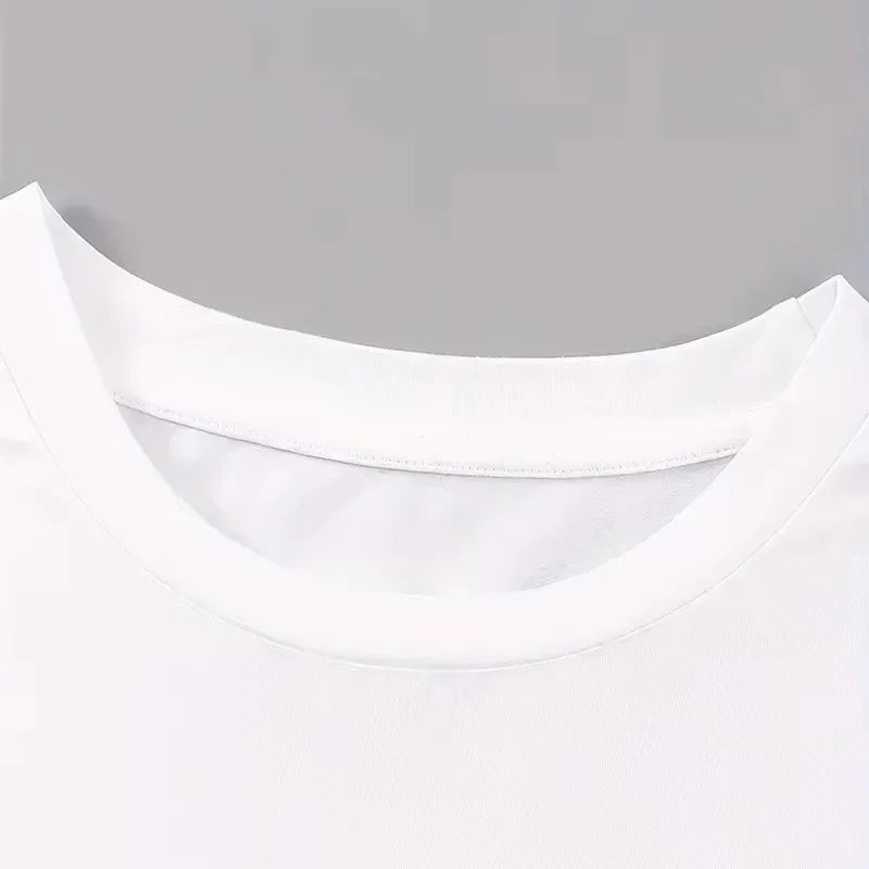 Women's White Round Neck Short Sleeve Summer Comfortable Cotton T-shirt, Casual Cherry Printed T-Shirt, Suitable for Summer