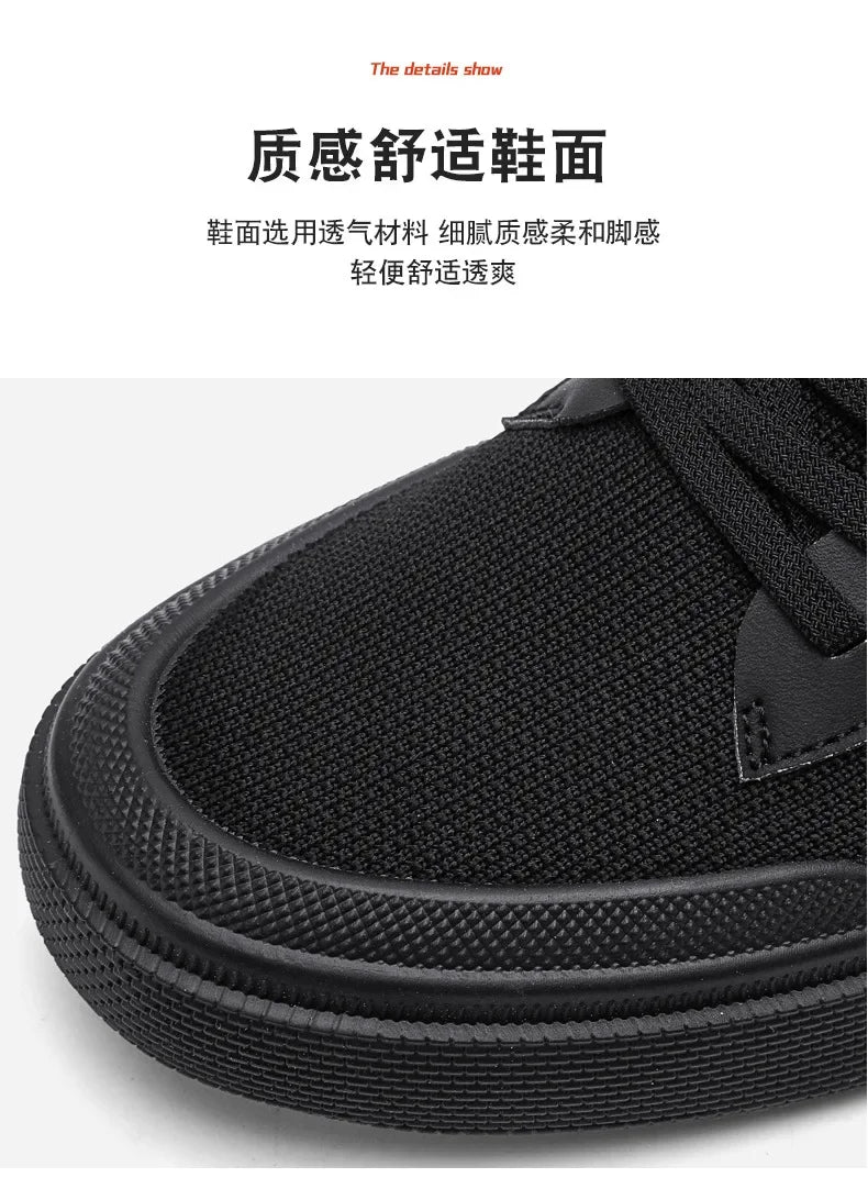 Summer Casual Sneakers for Men Breathable Loafers Lightweight Round Head Solid Colour Non-slip Flats Zapatillas Para Hombres