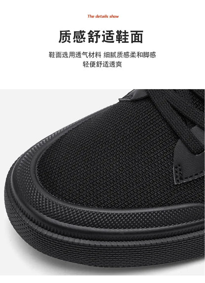Summer Casual Sneakers for Men Breathable Loafers Lightweight Round Head Solid Colour Non-slip Flats Zapatillas Para Hombres