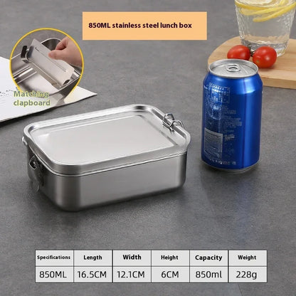 Stainless Steel Bento Box Metal Lunch Box Food Storage Containers with Lockable Clips Lunch Snack Boxes for Work,School