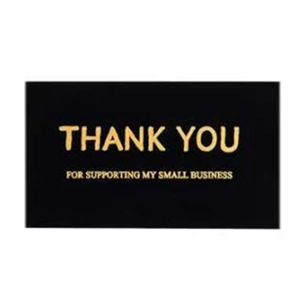 10-50pcs Black Bronzing Thank You Card Greeting Thank You Thank You For Your Order Business Greeting Cards Invitations Gift Card