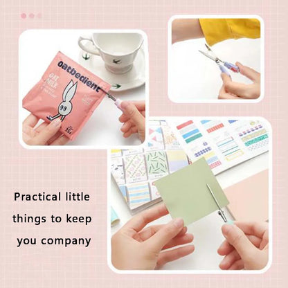 1PC Cute Cat Claw Portable Scissors, Creative Pen Ledger Tools, Gradient Stationery Scissors