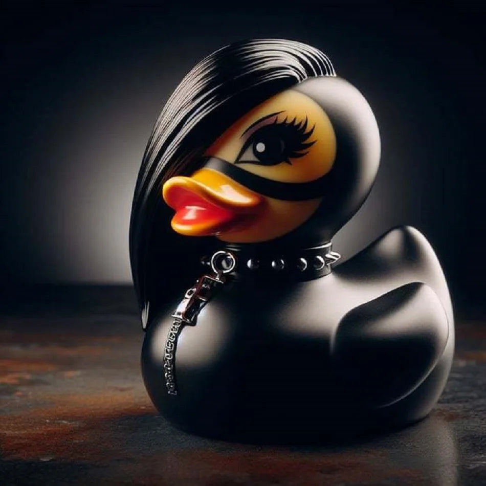 2024 Duck Statue Gothic Sculpture Punk Animal Figurine Resin Desk Decoration Collectible Figurines Satan Duck Tabletop Ornaments