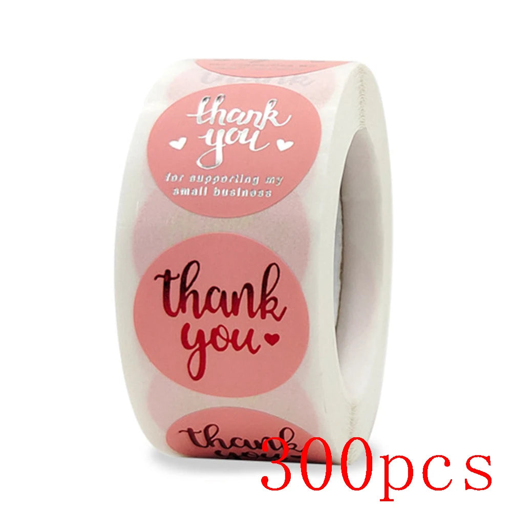 1inch Gift Sealing Stickers Gold Foil Thank You Stickers Diary Scrapbooking Gift Decorations Labels Custom Logo Brand Stickers