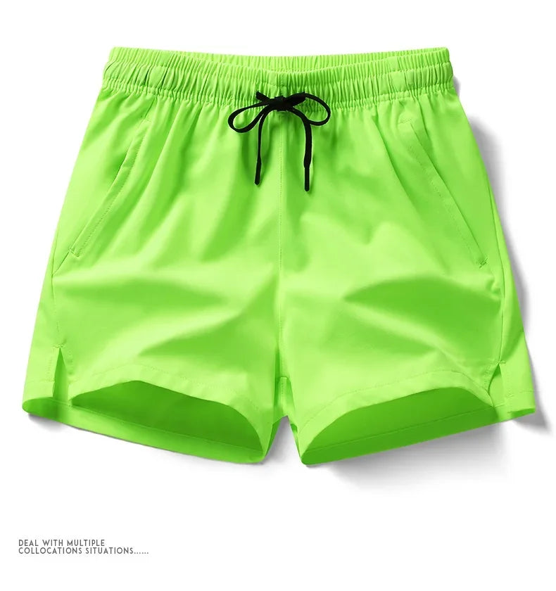 Summer Mens Sports Sweatpants casual Shorts Pockets Basic Solid Color Lightweight Pants Jogging Beach Shorts Men