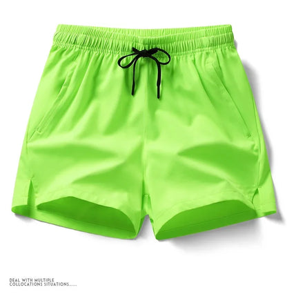 Summer Mens Sports Sweatpants casual Shorts Pockets Basic Solid Color Lightweight Pants Jogging Beach Shorts Men