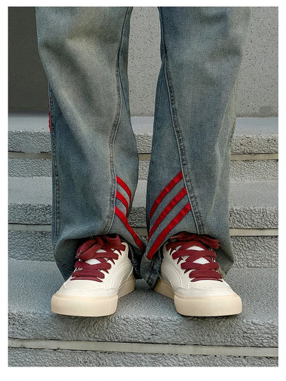 2025 Chunky Sneakers  Autumn Fashion Low Top Lace Up Running Shoes Comfortable Flat Casual Walking Shoes Tenis Masculino